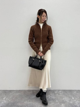 「studio CLIP（スタディオクリップ）のアイテム（バッグ）」を使った、でちさん（レディース・165cm）の冬コーディネート