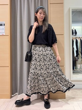 「アイテム（カチューシャ）」を使った、でちさん（レディース・165cm）の秋コーディネート