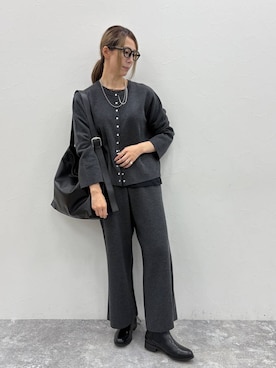 「studio CLIP（スタディオクリップ）のアイテム（Tシャツ/カットソー）」を使った、でちさん（レディース・165cm）の秋コーディネート