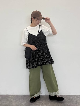 「アイテム（チュニック）」を使った、でちさん（レディース・165cm）の秋コーディネート