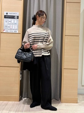 「studio CLIP（スタディオクリップ）のアイテム（バッグ）」を使った、でちさん（レディース・165cm）の冬コーディネート