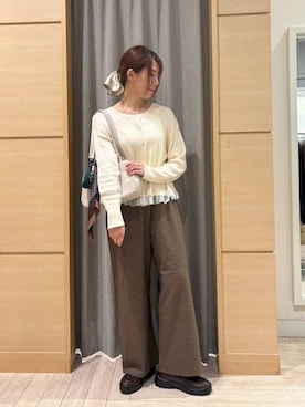 「アイテム（バレッタ/ヘアクリップ）」を使った、でちさん（レディース・165cm）の秋コーディネート