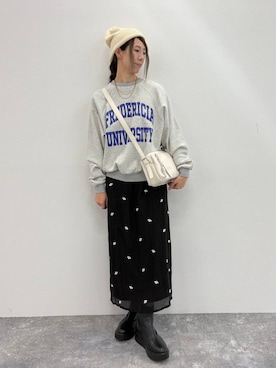 「アイテム（アクセサリー、その他）」を使った、でちさん（レディース・165cm）の冬コーディネート