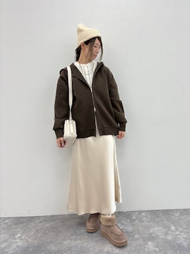 「studio CLIP（スタディオクリップ）のアイテム」を使った、でちさん（レディース・165cm）の冬コーディネート