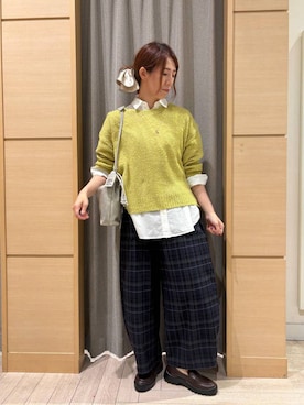 「アイテム（バレッタ/ヘアクリップ）」を使った、でちさん（レディース・165cm）の秋コーディネート