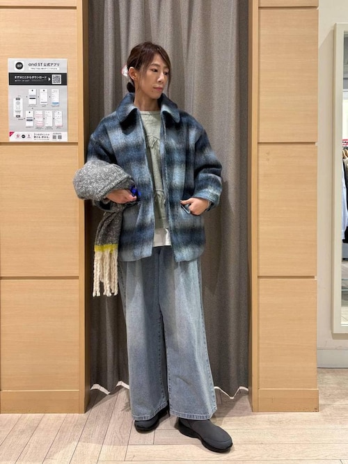 セール】シャギーチェックジャケットコート（その他アウター）｜studio