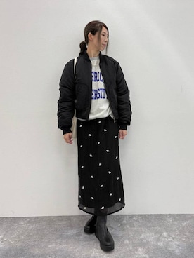 「studio CLIP（スタディオクリップ）のアイテム（バッグ）」を使った、でちさん（レディース・165cm）の冬コーディネート