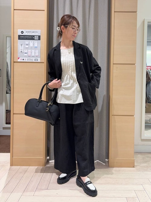 natural by clip》フレンチリネンジャケット×パンツ[プチサイズあり