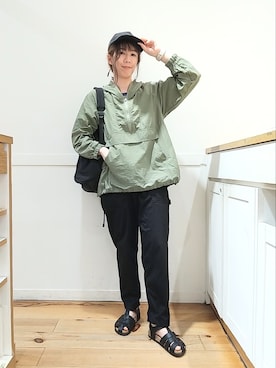 「ごきげんウィーク」｜「アイテム（その他アウター）」を使った、でちさん（レディース・165cm）の春コーディネート