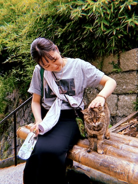 「Design Tshirts Store graniph（デザイン　ティーシャツ　ストア　グラニフ）のアイテム」を使った、みちるさん（レディース・158cm）の冬コーディネート