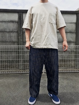 「ポーター」｜「アイテム（スリッポン）」を使った、boog77さん（メンズ・170cm）の夏コーディネート
