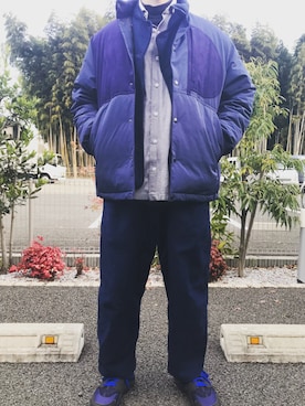 「カシミヤ」｜「アイテム（ライダースジャケット）」を使った、boog77さん（メンズ・170cm）の冬コーディネート