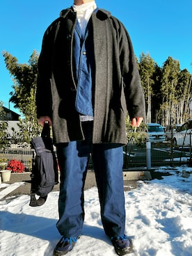 「UNIQLO（ユニクロ）のタートルネックT（長袖）（Tシャツ/カットソー）」を使った、boog77さん（メンズ・170cm）の冬コーディネート