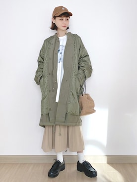 「休闲」｜「アイテム（雑貨/ホビー）」を使った、喵喵小桃さん（レディース・160cm）の冬コーディネート