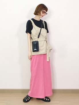 「盐系风格」｜喵喵小桃さん（レディース・160cm）の春コーディネート