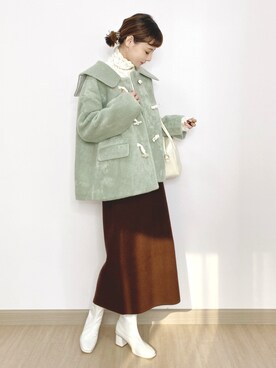「休闲」｜「アイテム（雑貨/ホビー）」を使った、喵喵小桃さん（レディース・160cm）の冬コーディネート