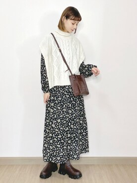 「休闲」｜「アイテム（雑貨/ホビー）」を使った、喵喵小桃さん（レディース・160cm）の冬コーディネート