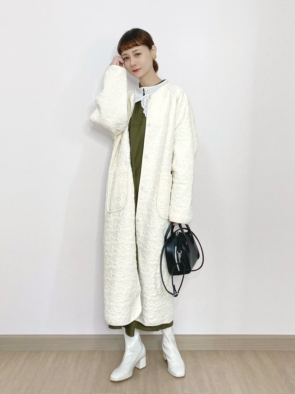 Nao★Kastane カスタネ＊キルティングマキシボリュームコート Nao☆Kastane カスタネ＊キルティングマキシボリュームコート