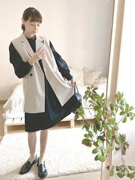 「休闲」｜「アイテム（雑貨/ホビー）」を使った、喵喵小桃さん（レディース・160cm）の秋コーディネート