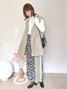 「休闲」｜「アイテム（雑貨/ホビー）」を使った、喵喵小桃さん（レディース・160cm）の秋コーディネート