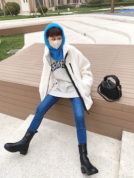 喵喵小桃さん（レディース・160cm）の冬コーディネート