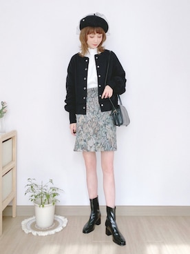 「休闲」｜「アイテム（雑貨/ホビー）」を使った、喵喵小桃さん（レディース・160cm）の秋コーディネート