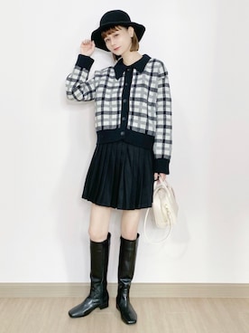 「休闲」｜「アイテム（雑貨/ホビー）」を使った、喵喵小桃さん（レディース・160cm）の冬コーディネート