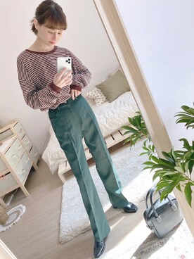 「休闲」｜「アイテム（雑貨/ホビー）」を使った、喵喵小桃さん（レディース・160cm）の秋コーディネート