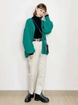 「休闲」｜「アイテム（雑貨/ホビー）」を使った、喵喵小桃さん（レディース・160cm）の冬コーディネート