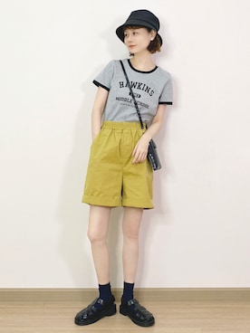 「盐系风格」｜喵喵小桃さん（レディース・160cm）の夏コーディネート