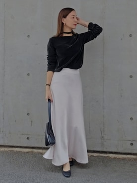 「アイテム（スカート）」を使った、NICOさん（レディース・158cm・40代）の秋コーディネート