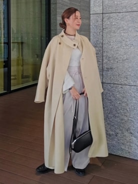 「アイテム（ショルダーバッグ）」を使った、NICOさん（レディース・158cm・40代）の冬コーディネート