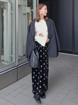 「アイテム（パンプス）」を使った、NICOさん（レディース・158cm・40代）の冬コーディネート