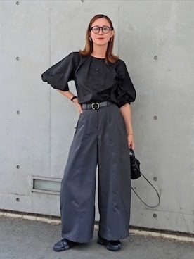 「カーブパンツ」｜NICOさん（レディース・158cm）の夏コーディネート