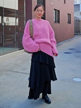 「THE YOn（ザヨン）のアイテム」を使った、NICOさん（レディース・158cm）の冬コーディネート