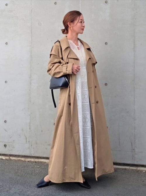 Ameri 3WAY LAYERED TRENCH COAT ベージュ Ameri（アメリ）の「3WAY LAYERED TRENCH COAT（トレンチコート）」 - WEAR