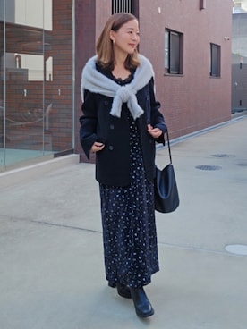 「アイテム（カーディガン/ボレロ）」を使った、NICOさん（レディース・158cm）の秋コーディネート