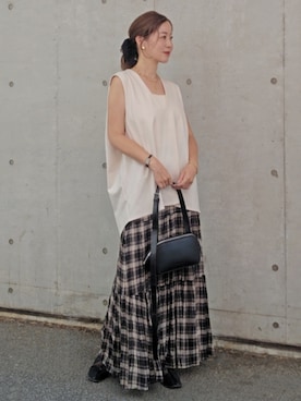 「アイテム（トップス）」を使った、NICOさん（レディース・158cm・40代）の夏コーディネート