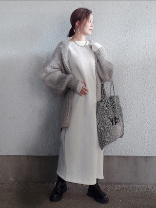 CLANE(クラネ)】COLOR MOHAIR SHAGGY CARDIGAN/カラーモヘアシャギー
