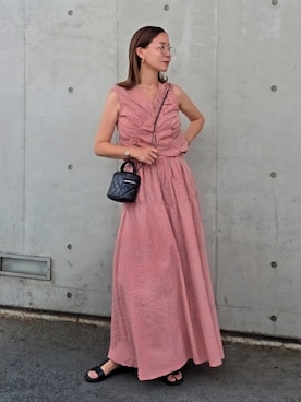 「CAPRICIEUX LE'MAGE（カプリシューレマージュ）のアイテム（サンダル）」を使った、NICOさん（レディース・158cm）の秋コーディネート
