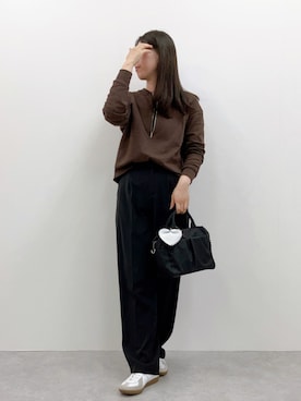 「アイテム（ボストンバッグ）」を使った、nobuさん（レディース・170cm）の秋コーディネート