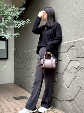 「アイテム（ボストンバッグ）」を使った、nobuさん（レディース・170cm）の秋コーディネート