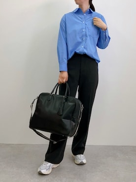 「アイテム（ボストンバッグ）」を使った、nobuさん（レディース・170cm）の秋コーディネート