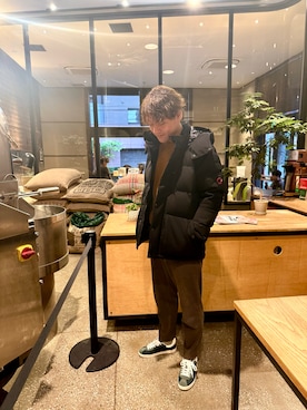 「アイテム（ダウンジャケット/コート）」を使った、Masatakaさん（メンズ・174cm・30代）の秋コーディネート