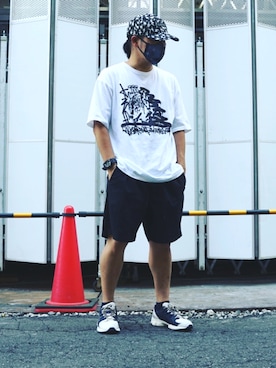 「Audience（オーディエンス）のアイテム」を使った、rihitiさん（メンズ・170cm）の夏コーディネート