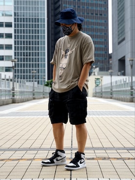 「Audience（オーディエンス）のアイテム」を使った、rihitiさん（メンズ・170cm）の夏コーディネート