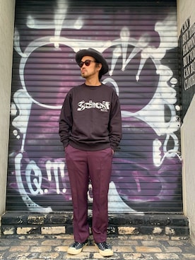 「schott（ショット）の【直営限定】Schott/ショット/MILITARY SLACKS/ミリタリースラックス（その他パンツ）」を使った、ishizawaさん（メンズ・172cm）の秋コーディネート