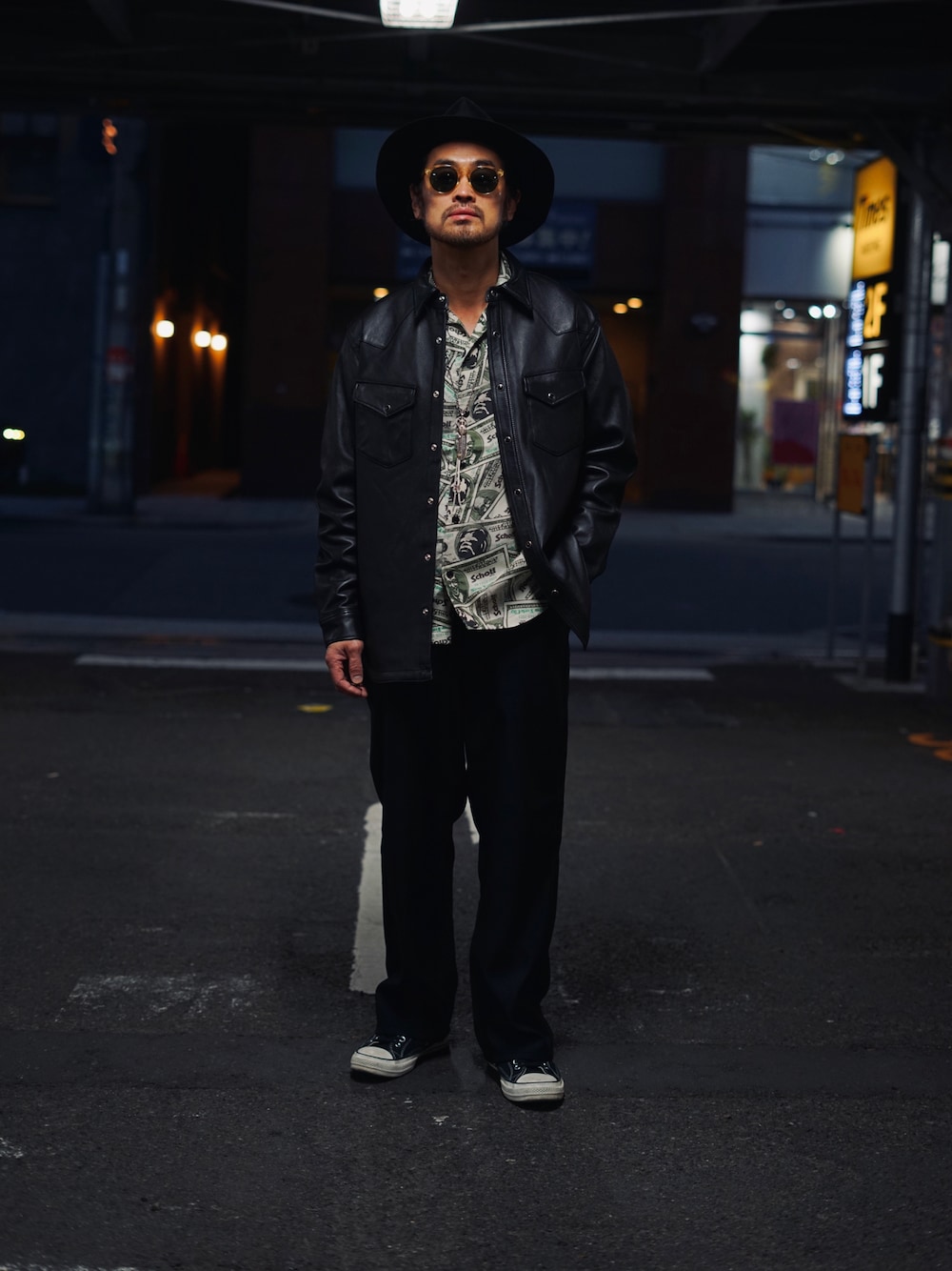 Schott/ショット/LAMB LEATHER WESTERN SHIRT/ラムレザー