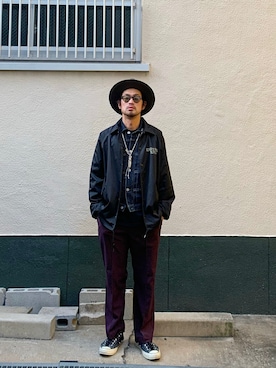 「schott（ショット）の【直営限定】Schott/ショット/MILITARY SLACKS/ミリタリースラックス（その他パンツ）」を使った、ishizawaさん（メンズ・172cm）の冬コーディネート