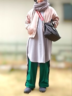 「ママファッション」｜「アイテム（MA-1）」を使った、 yuriさん（レディース・159cm）の冬コーディネート